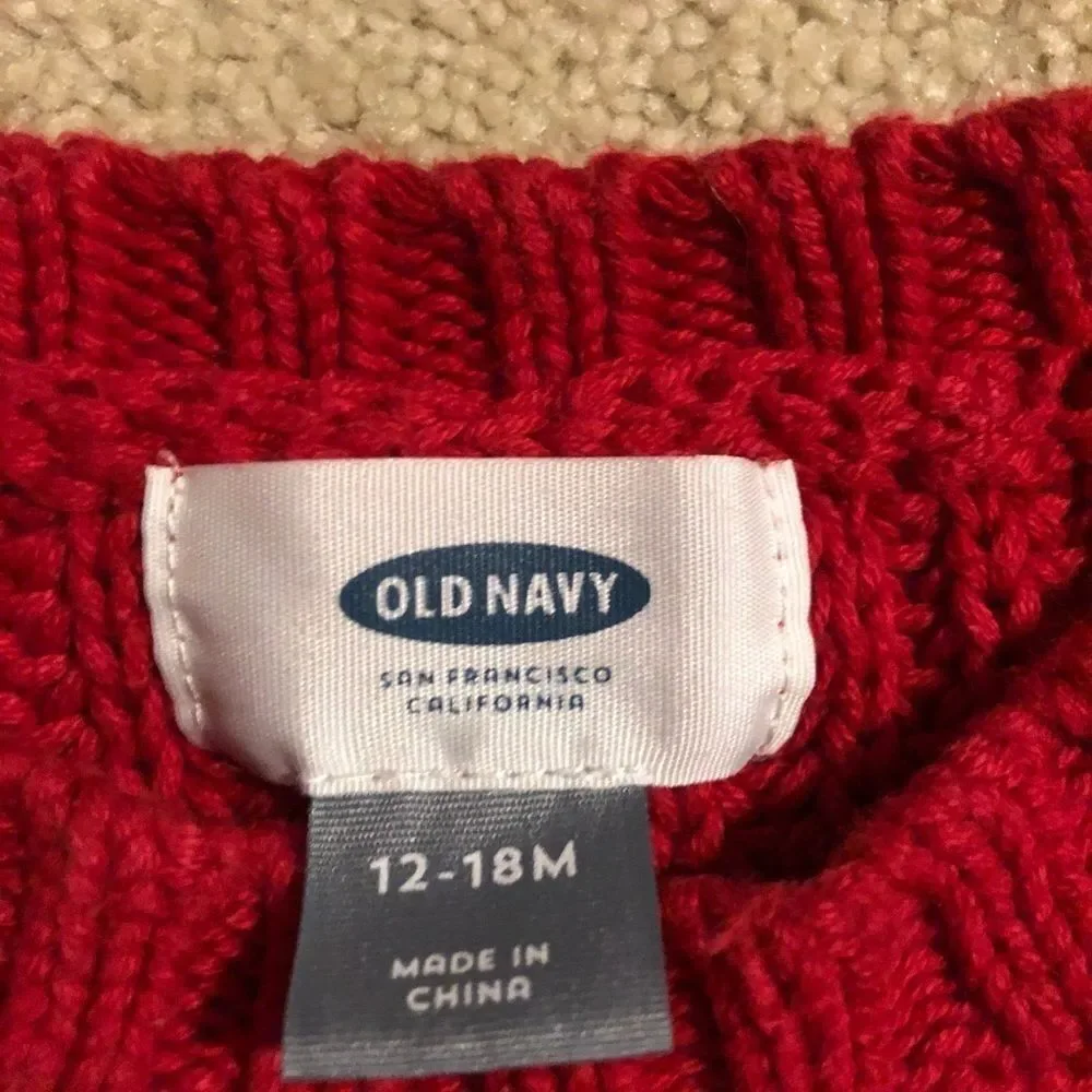Old Navy 12-18M Red Sweater